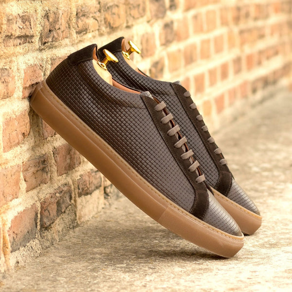 Volare -  Dark Brown Men's Lux Suede Dress Sneakers