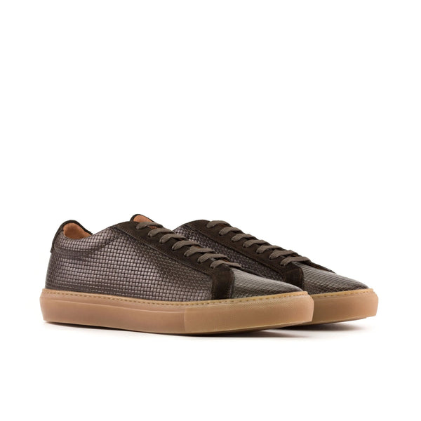 Volare -  Dark Brown Men's Lux Suede Dress Sneakers