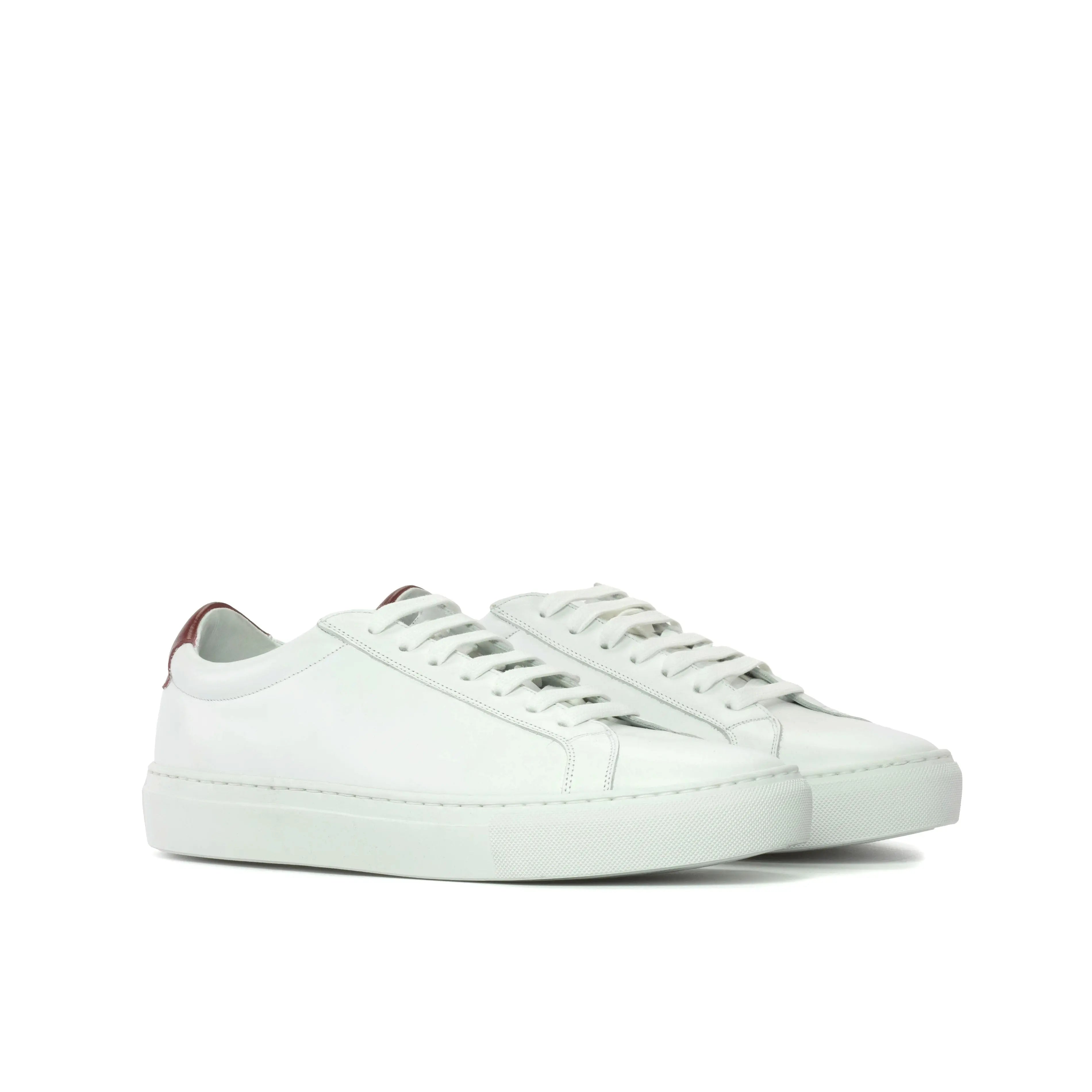 Volare -  White Men's Italian Leather Dress Sneakers