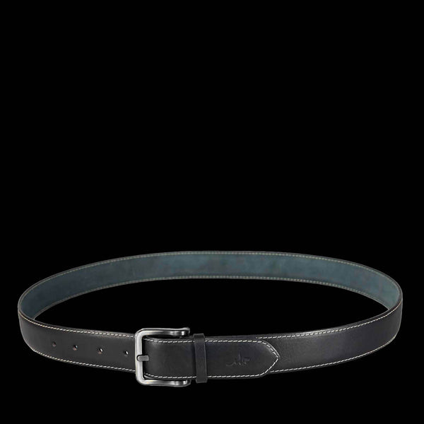 Feather Edge Black - Leather Belt For Men
