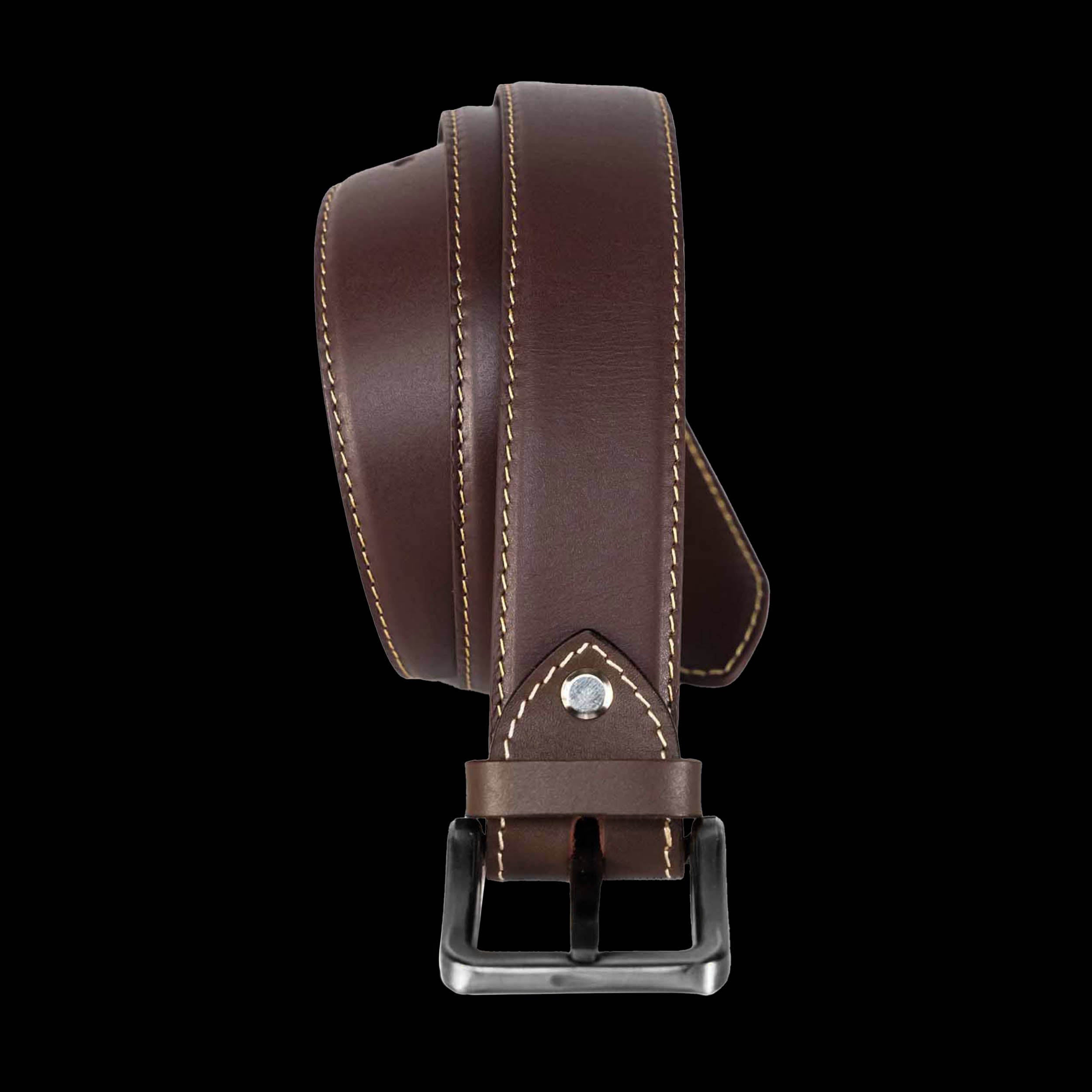 Feather Edge Burgundy - Leather Belt For Men