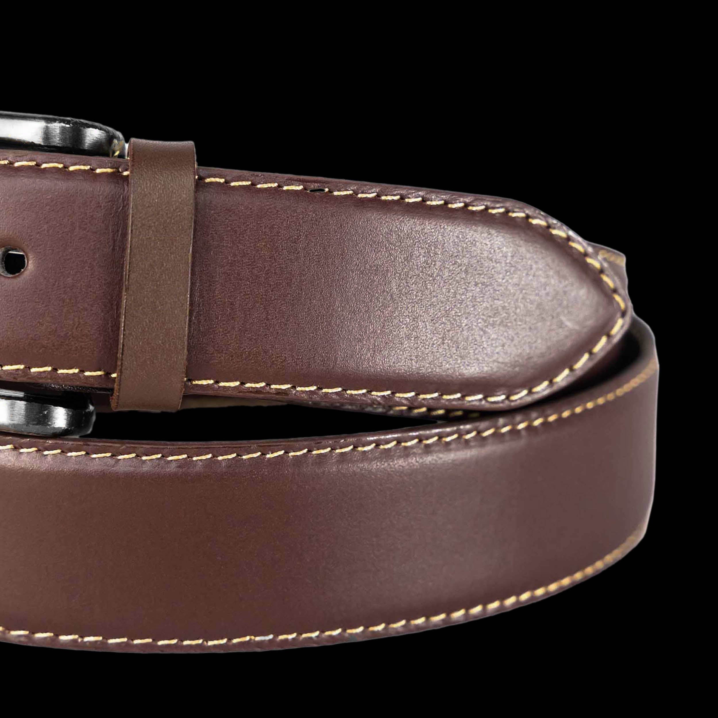 Feather Edge Burgundy - Leather Belt For Men