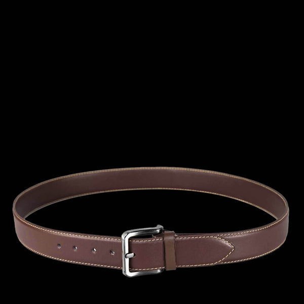 Feather Edge Burgundy - Leather Belt For Men