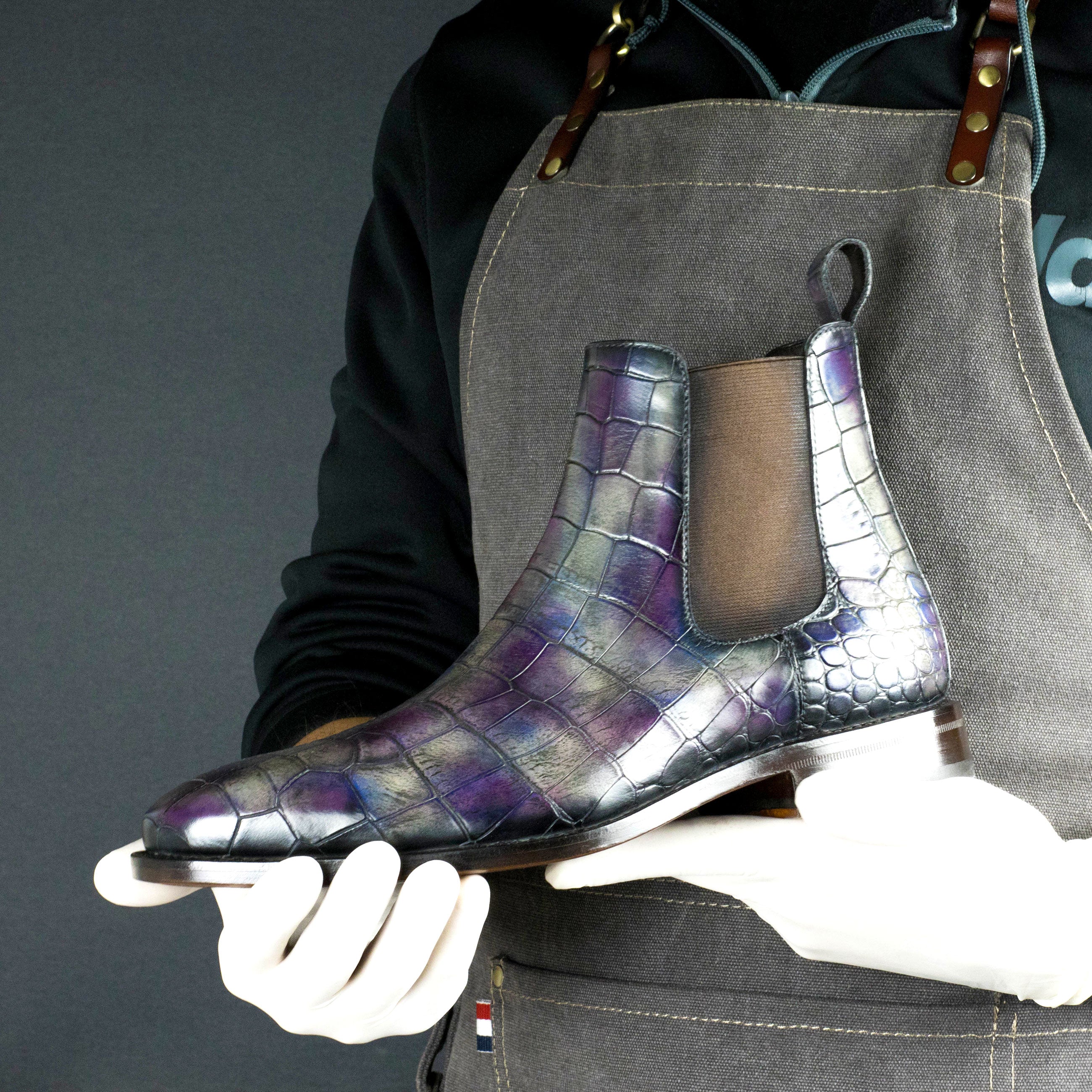 Men's Croc Alexandria Patina Chelsea Goodyear Welt Boots Limited Edition-MERRIMIUM