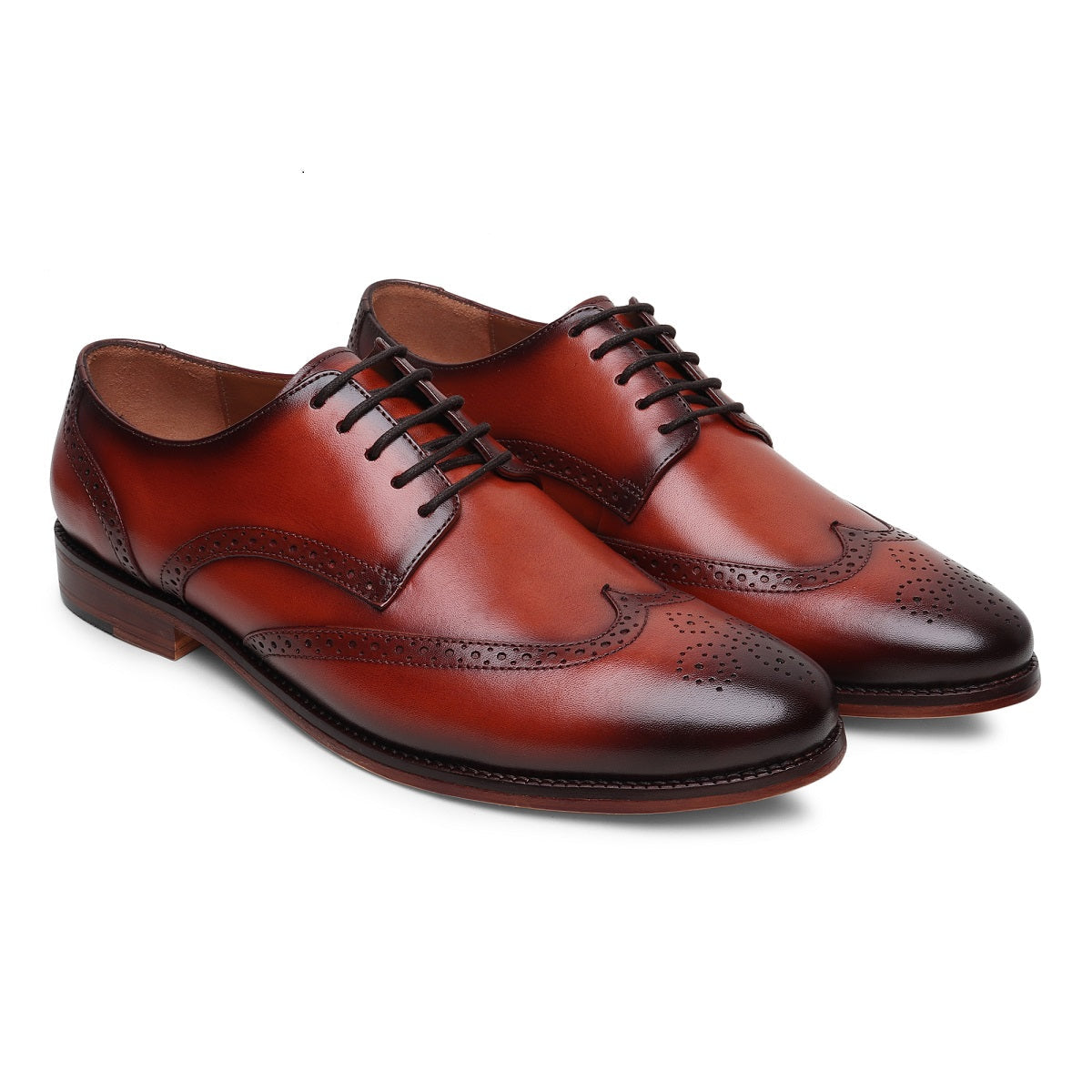 Canyo - Brogue Leather Sole Oxford dress shoes for men