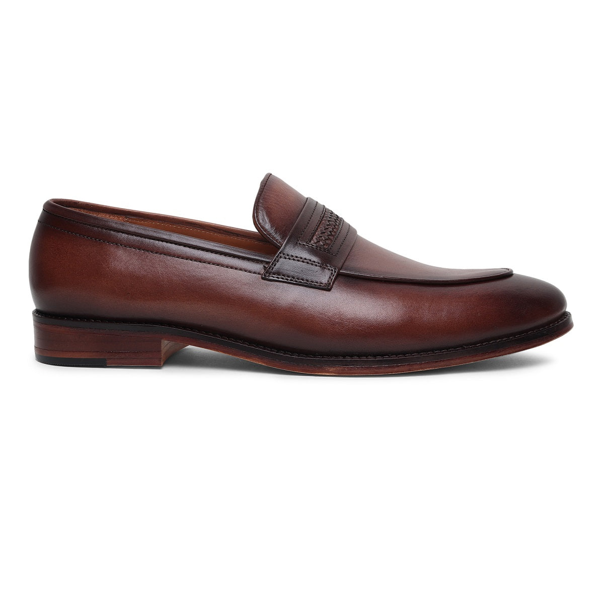 Matteo - Weaving Slipon Leather Sole Loafers for men