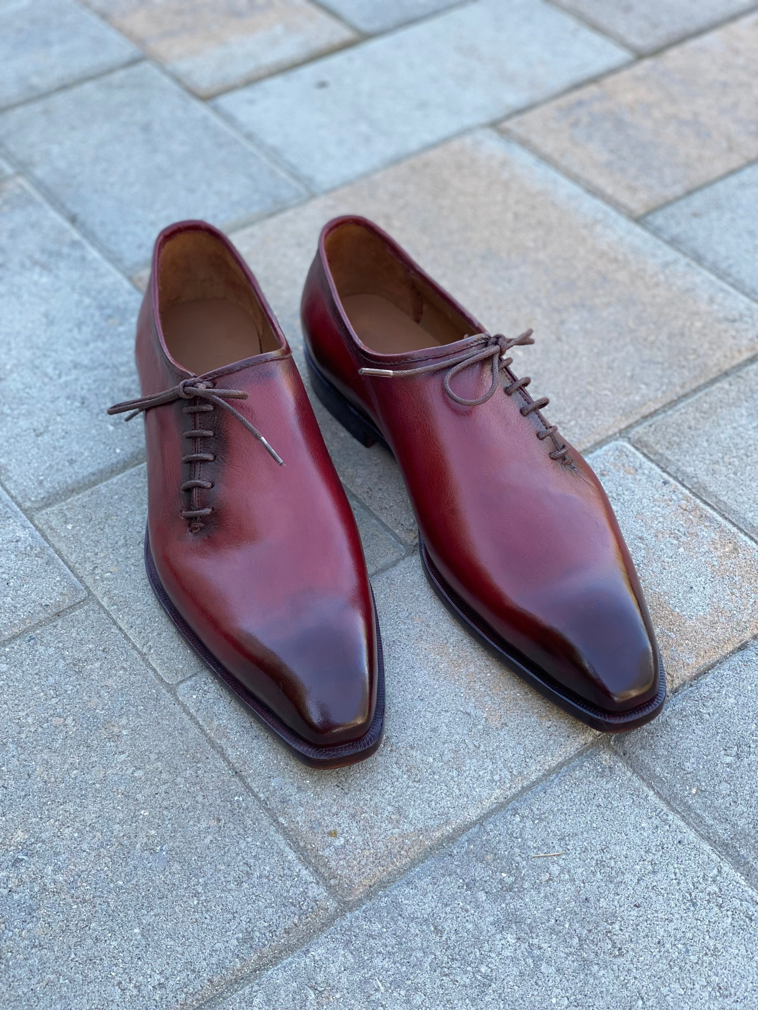 Tyler- Burgundy Whole cut Oxfords-1