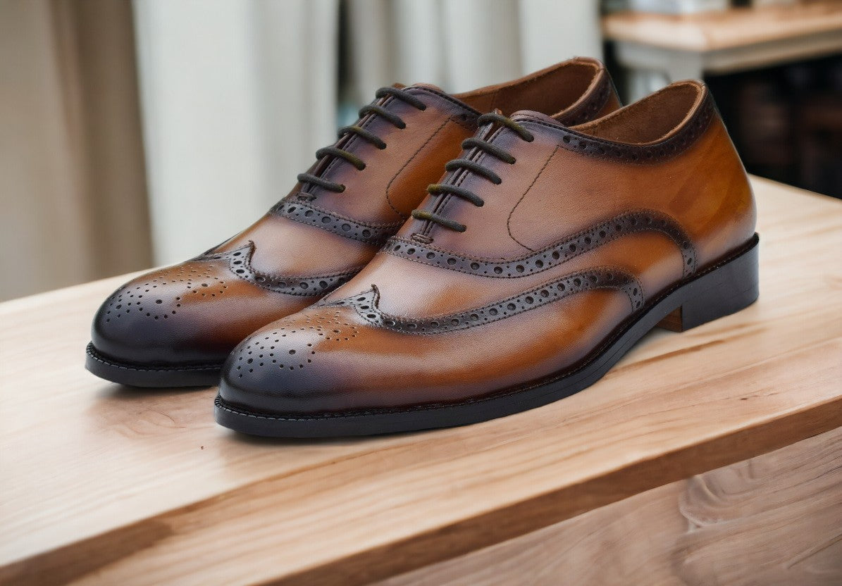 Leather Sole Shoes for Men - Adam Brogue