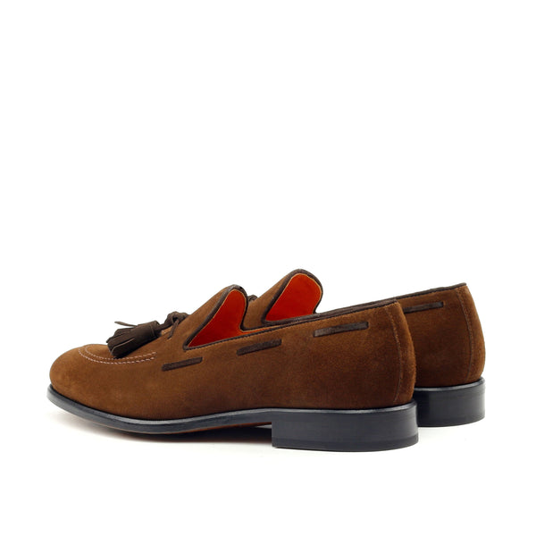Rolan - Elegant Dark Brown Lux Suede Tassel Loafer.