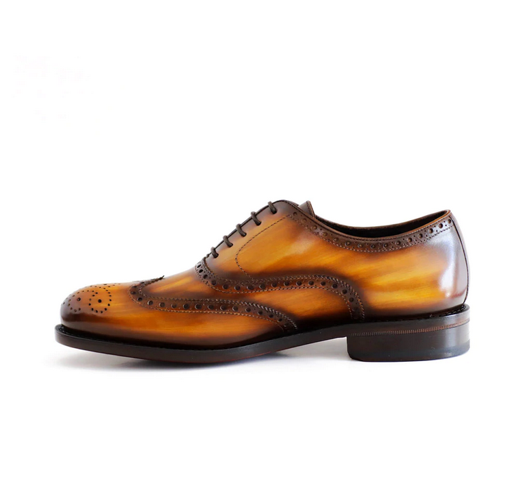 Ostino - Handmade leather brogue oxford dress shoes