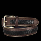 Mini Braid Burgundy - Hand Made Men's Leather Belt