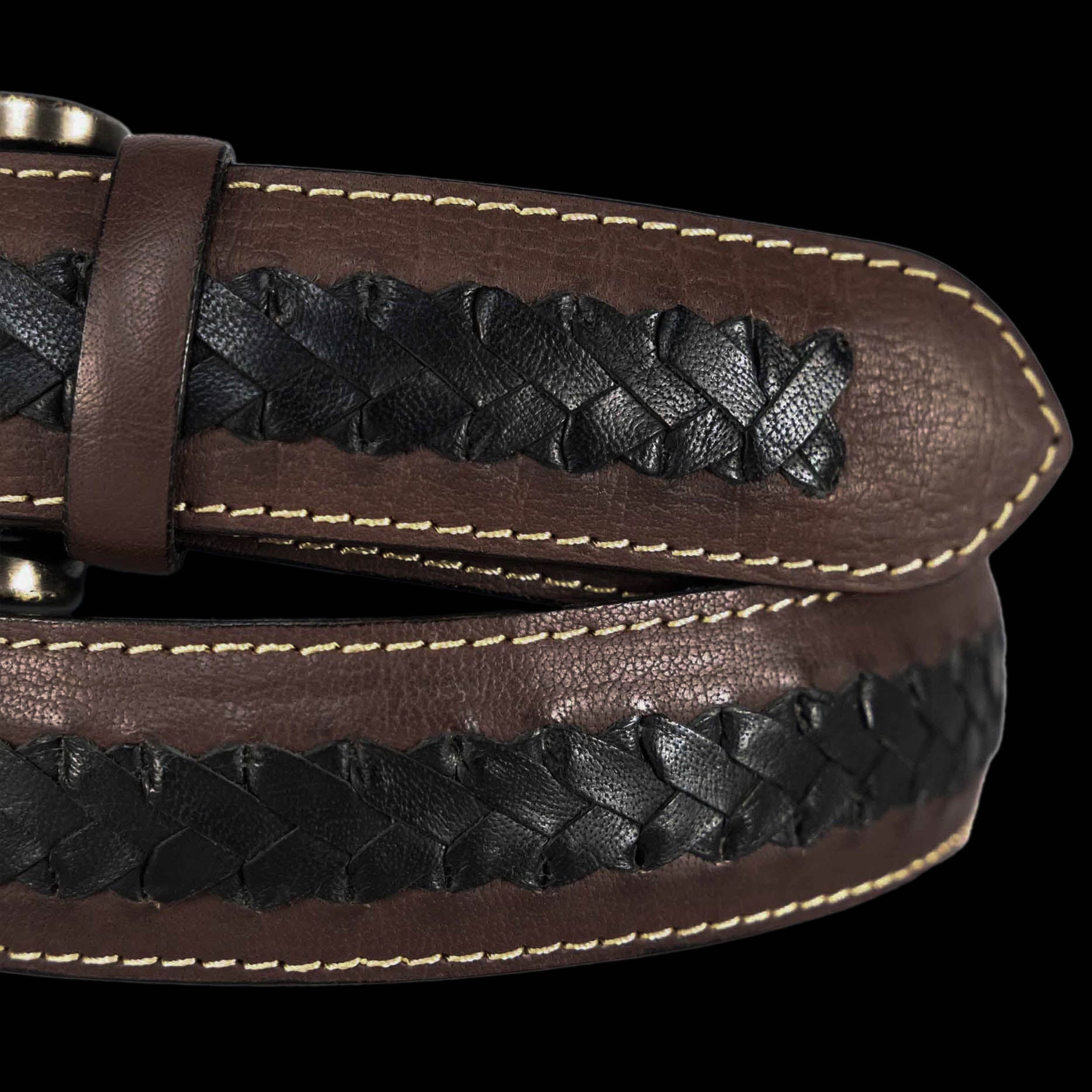 Mini Braid Burgundy - Hand Made Men's Leather Belt