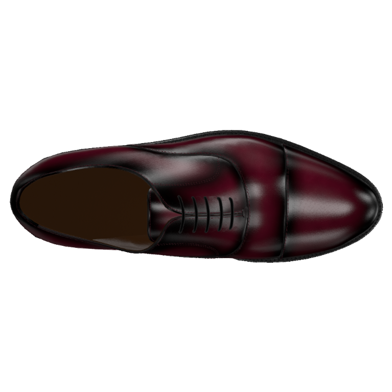 Finezza - Burgundy oxford dress shoes with red bottom sole