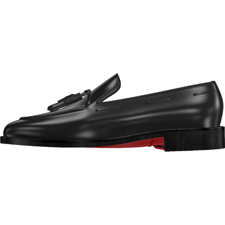 la Rubea - Men's Red bottom sole tassel leather loafers. Big Sizes