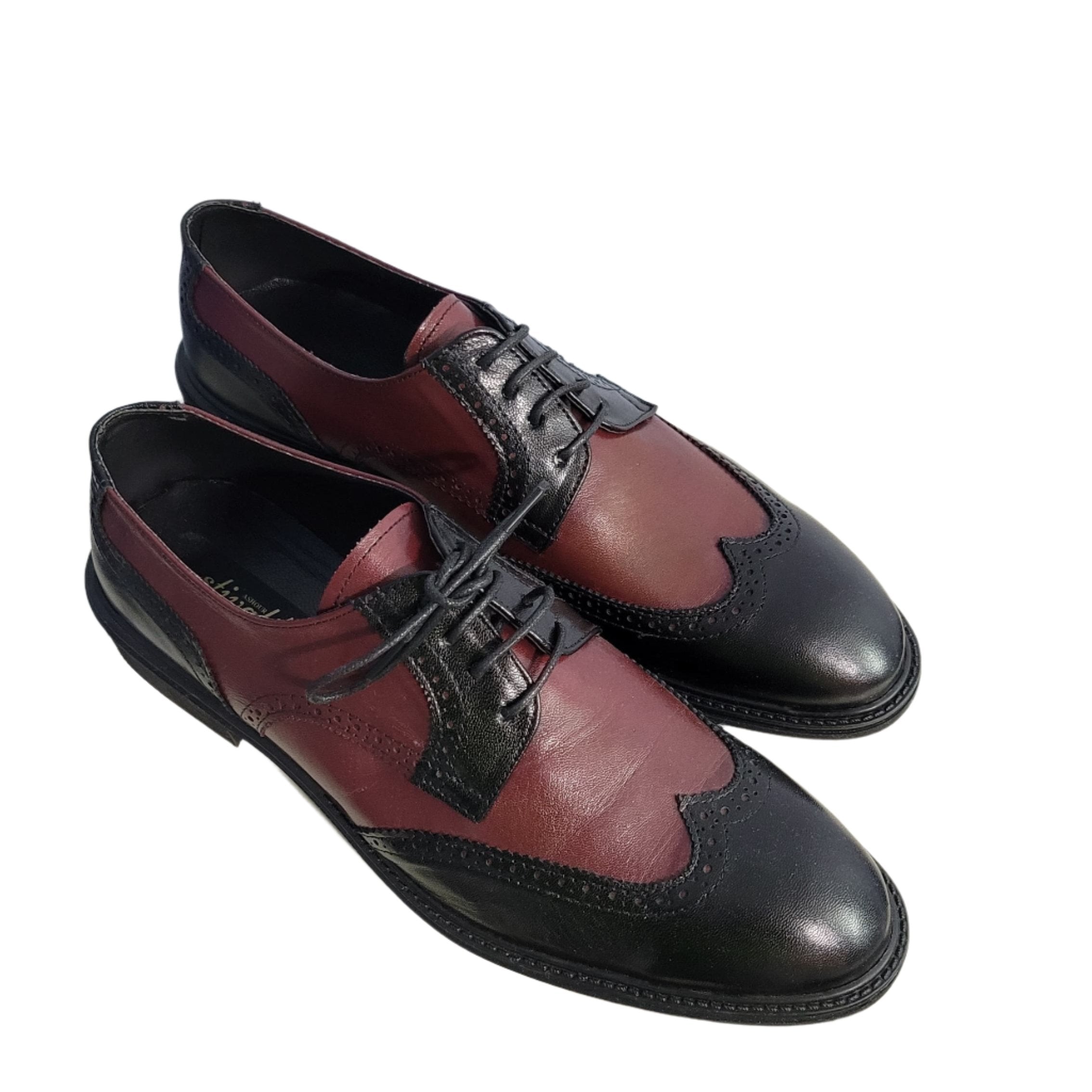 red and black spectator oxford shoes arconya