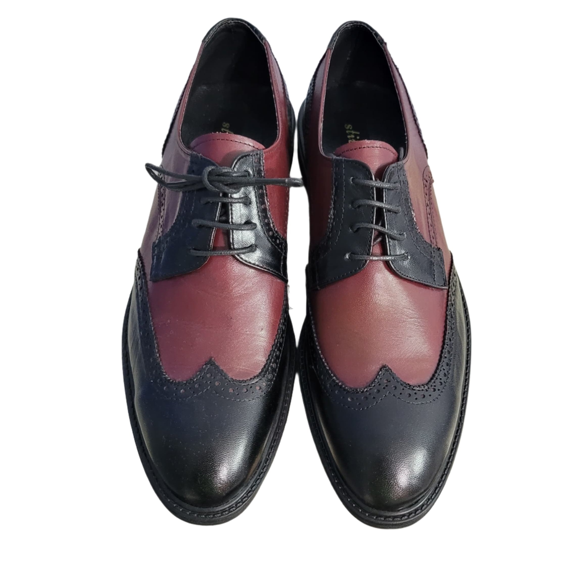 red and black spectator oxford shoes arconya