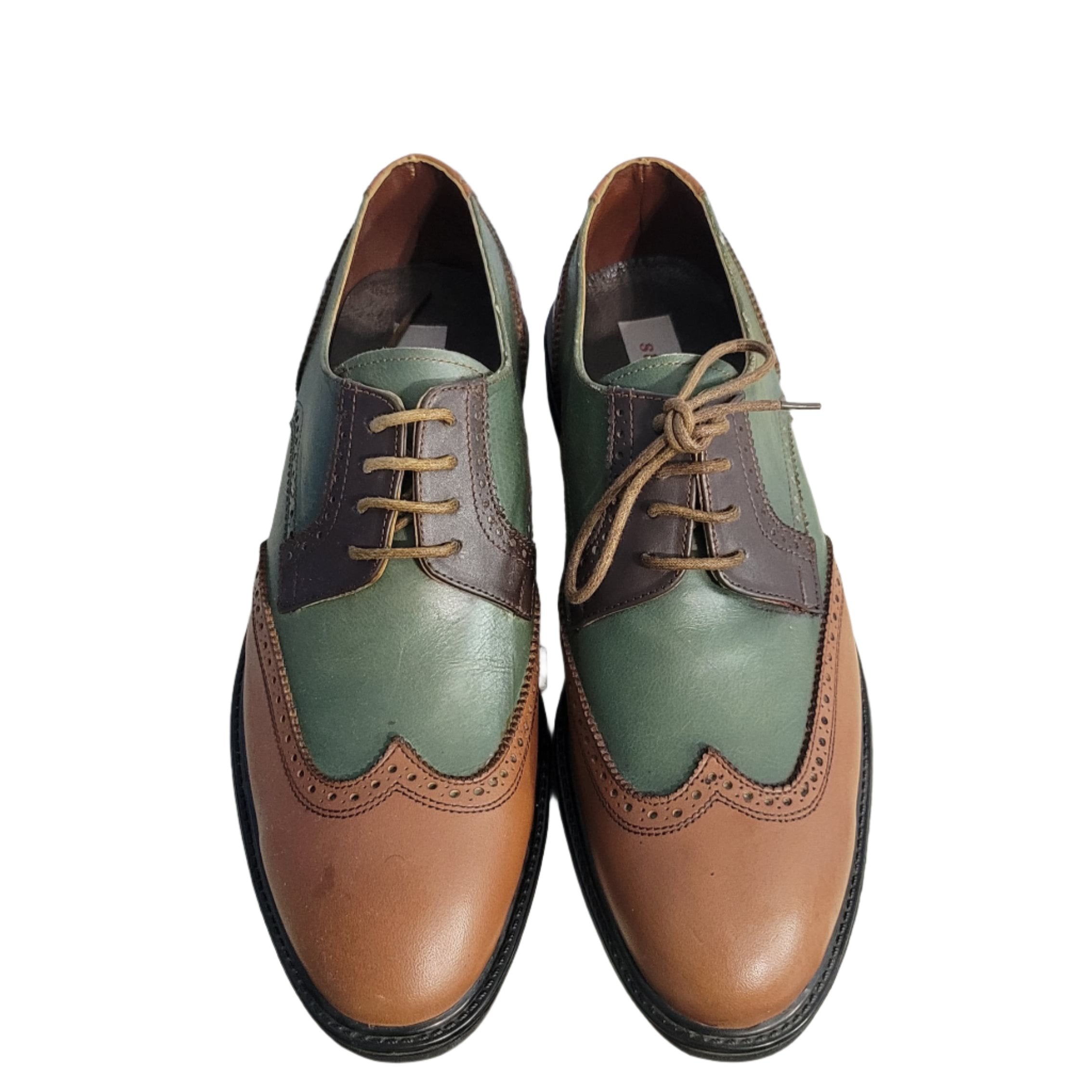 arconya spectator brown and green shoes