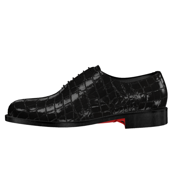 Black alligator skin dress shoes arconya
