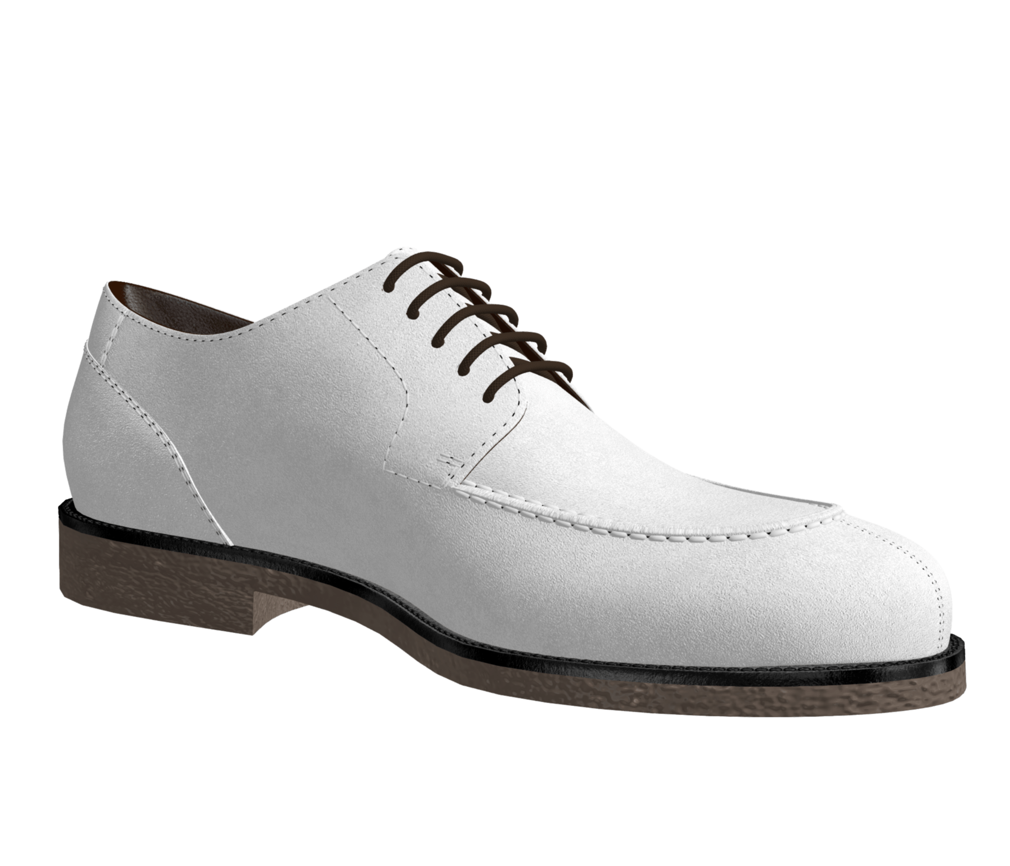 Classic genuine suede leather White buck shoes for men