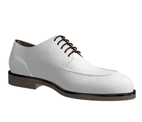 Classic genuine suede leather White buck shoes for men