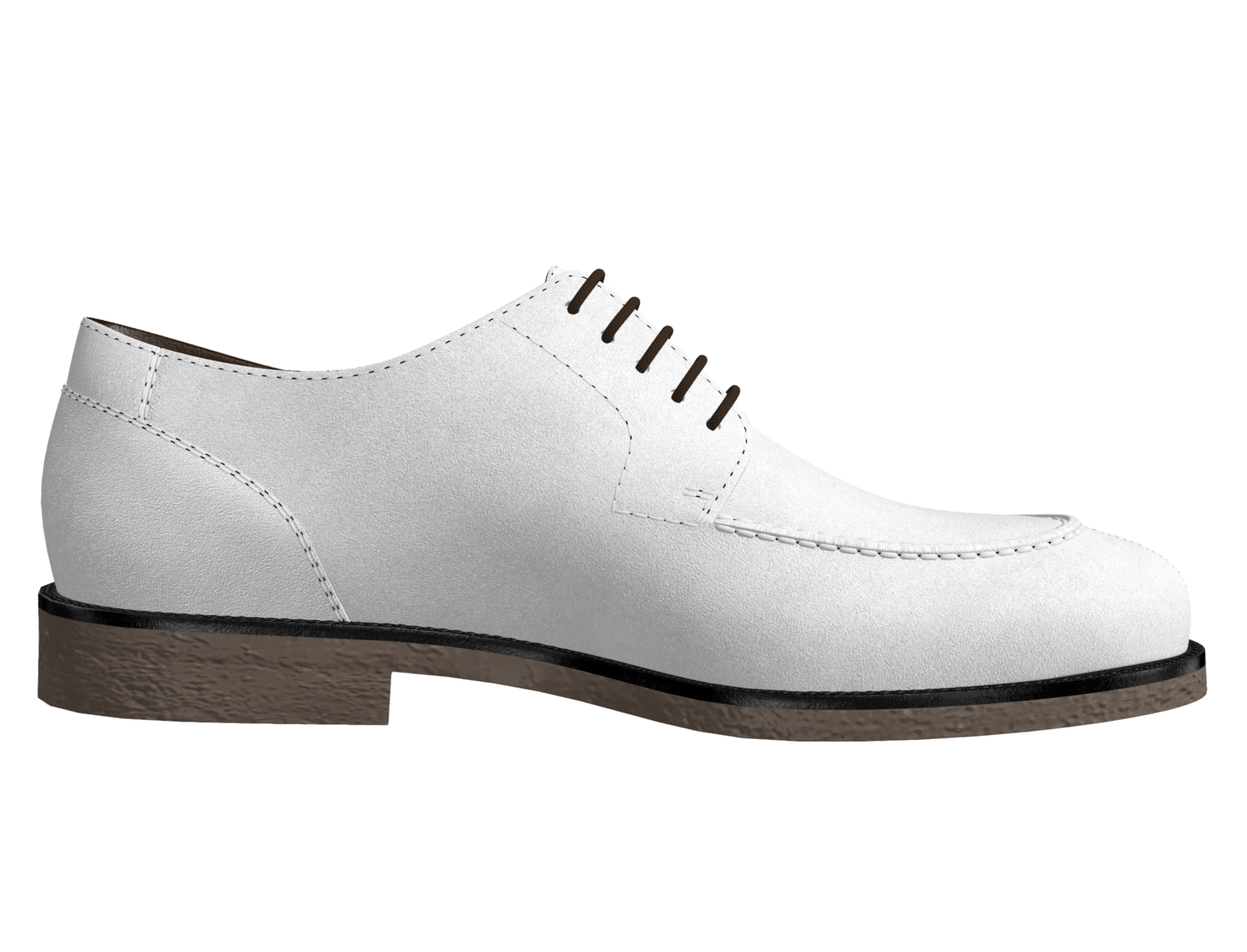 Classic genuine suede leather White buck shoes for men