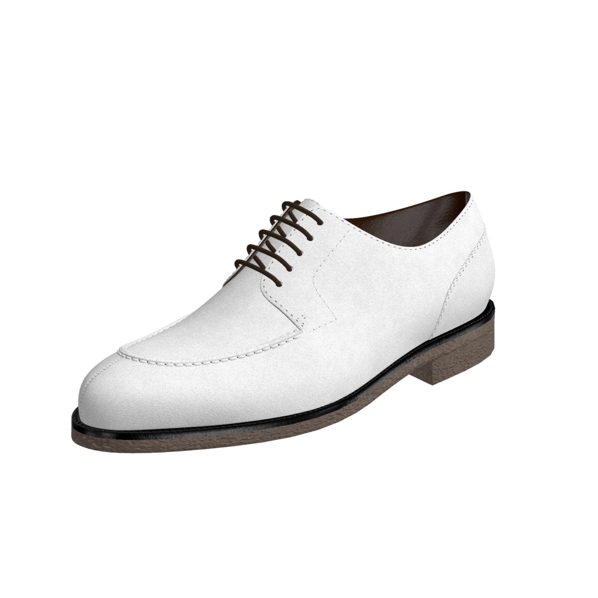 Classic genuine suede leather White buck shoes for men