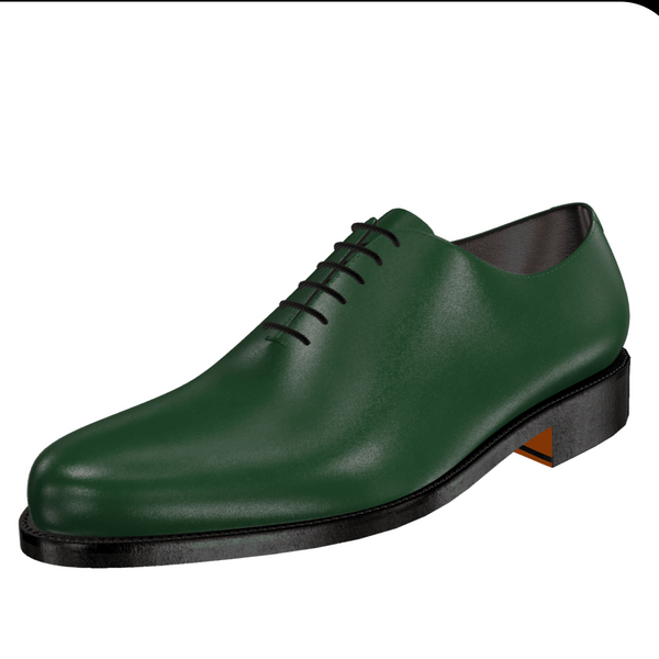 Arconya green wholecut oxford shoes