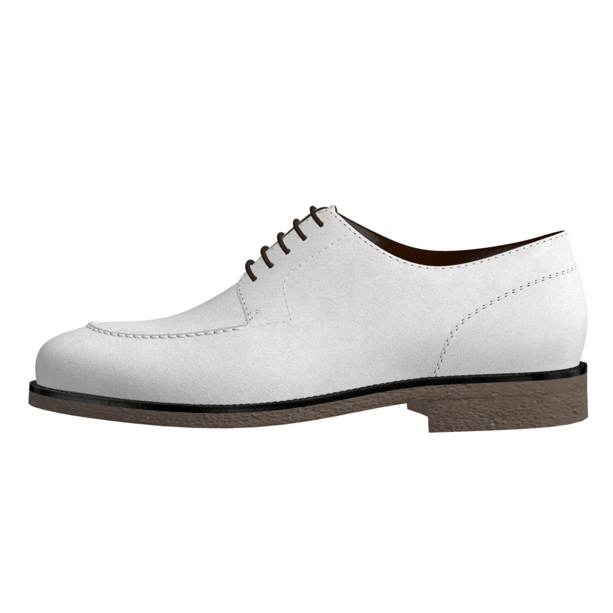 Classic genuine suede leather White buck shoes for men