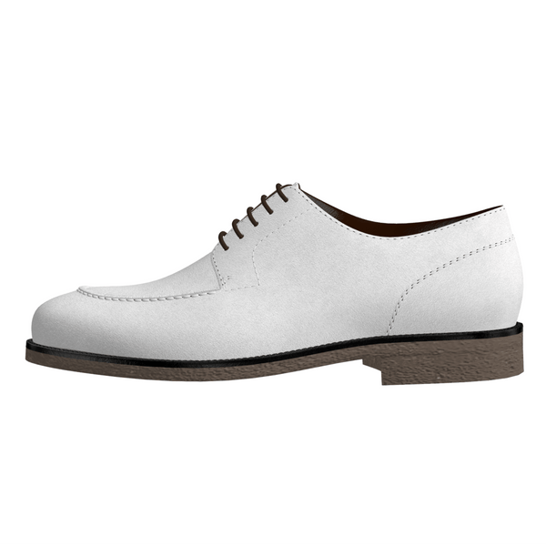 Classic genuine suede leather White buck shoes for men