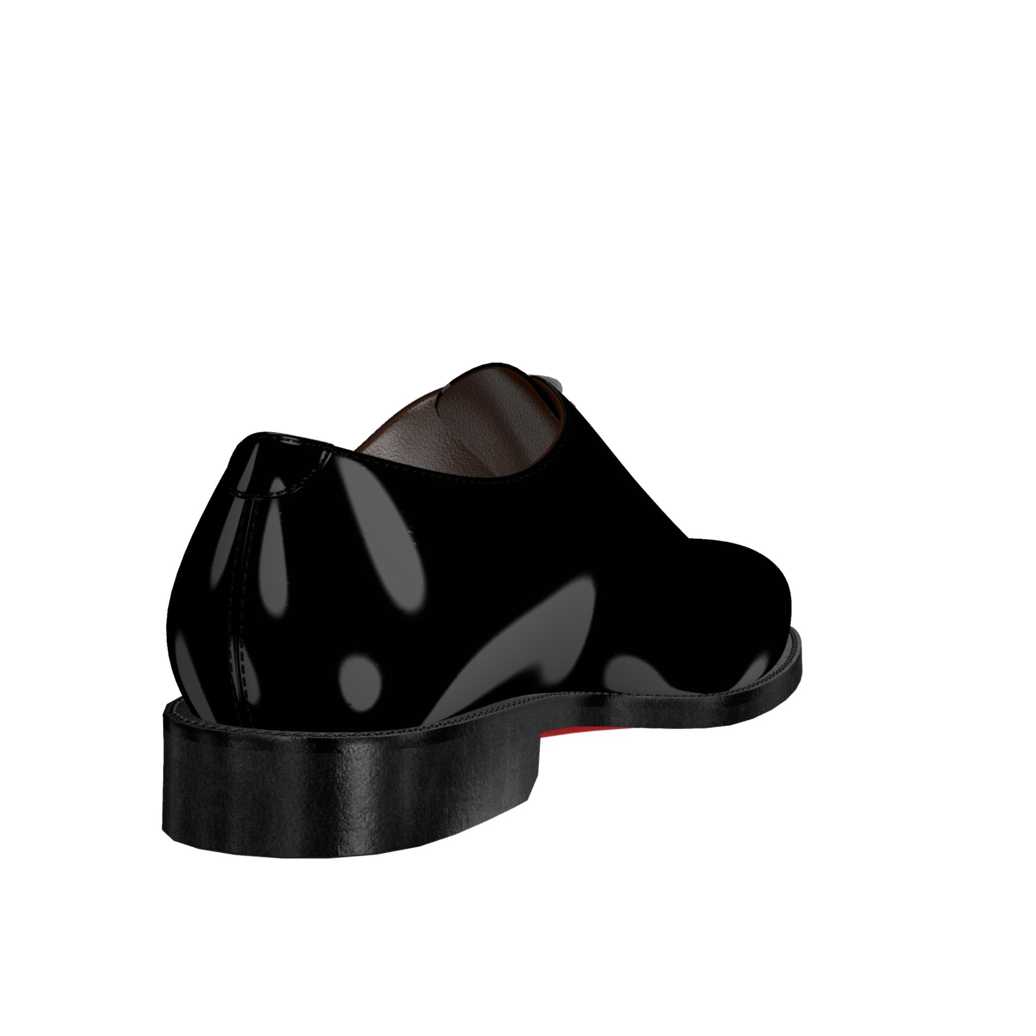 Altino - Oxford Patent leather Black red bottoms shoes for men