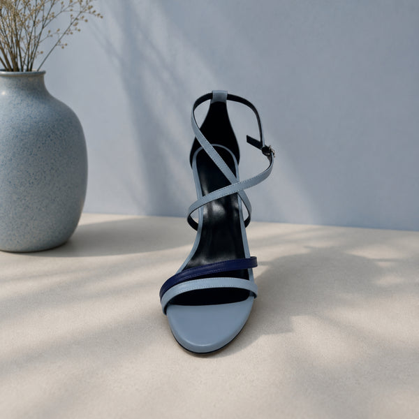 Navaris nappa leather strappy high-heel sandals for women, view 2 of 3