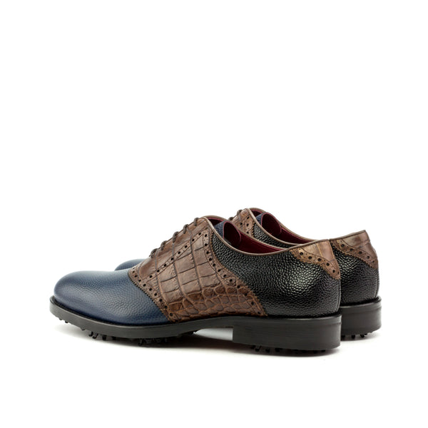 Tesoroa - two-tone oxford leather golf shoes