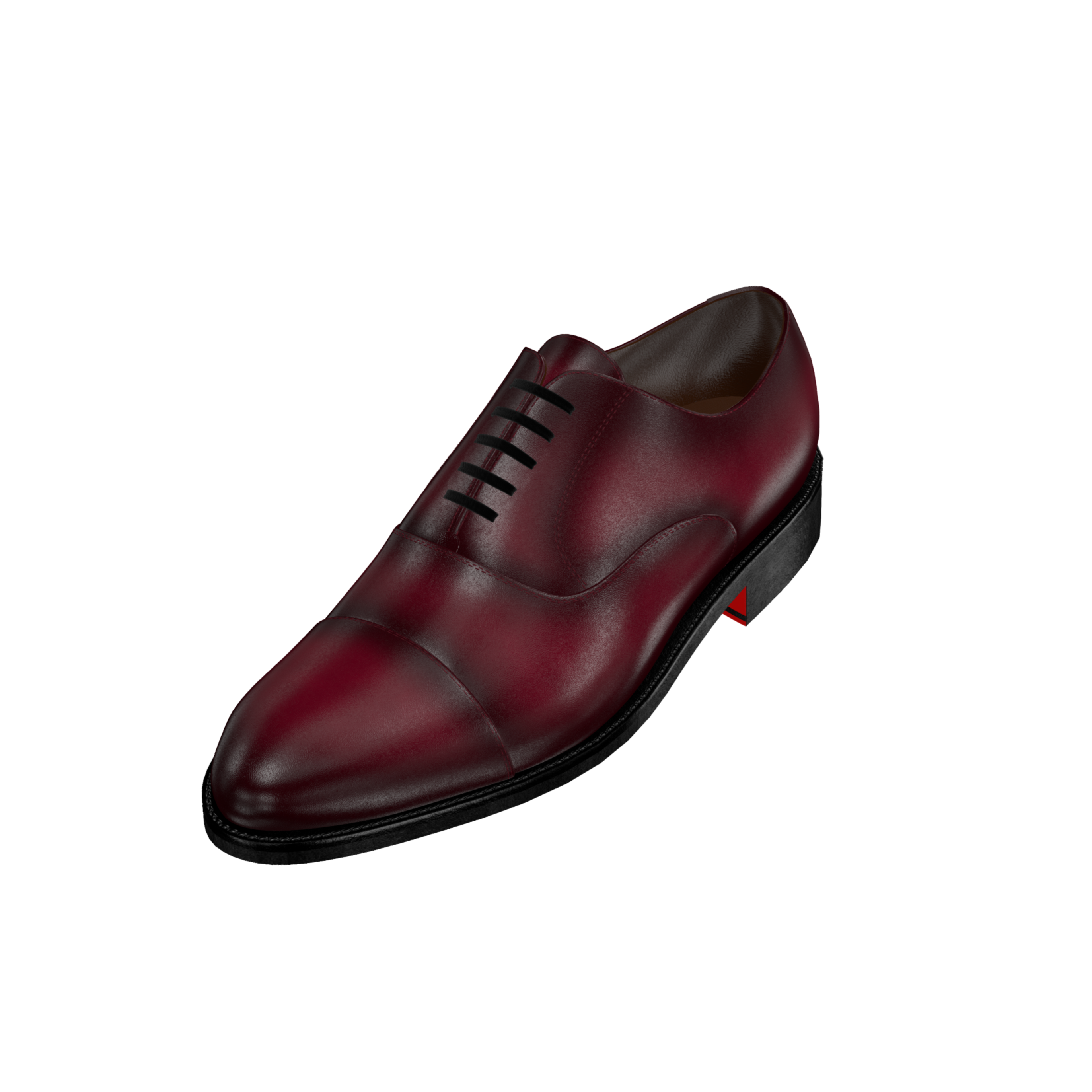 Arconya - Burgundy oxford dress shoes with red bottom sole