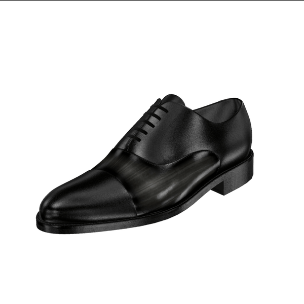 patina leather black shoes