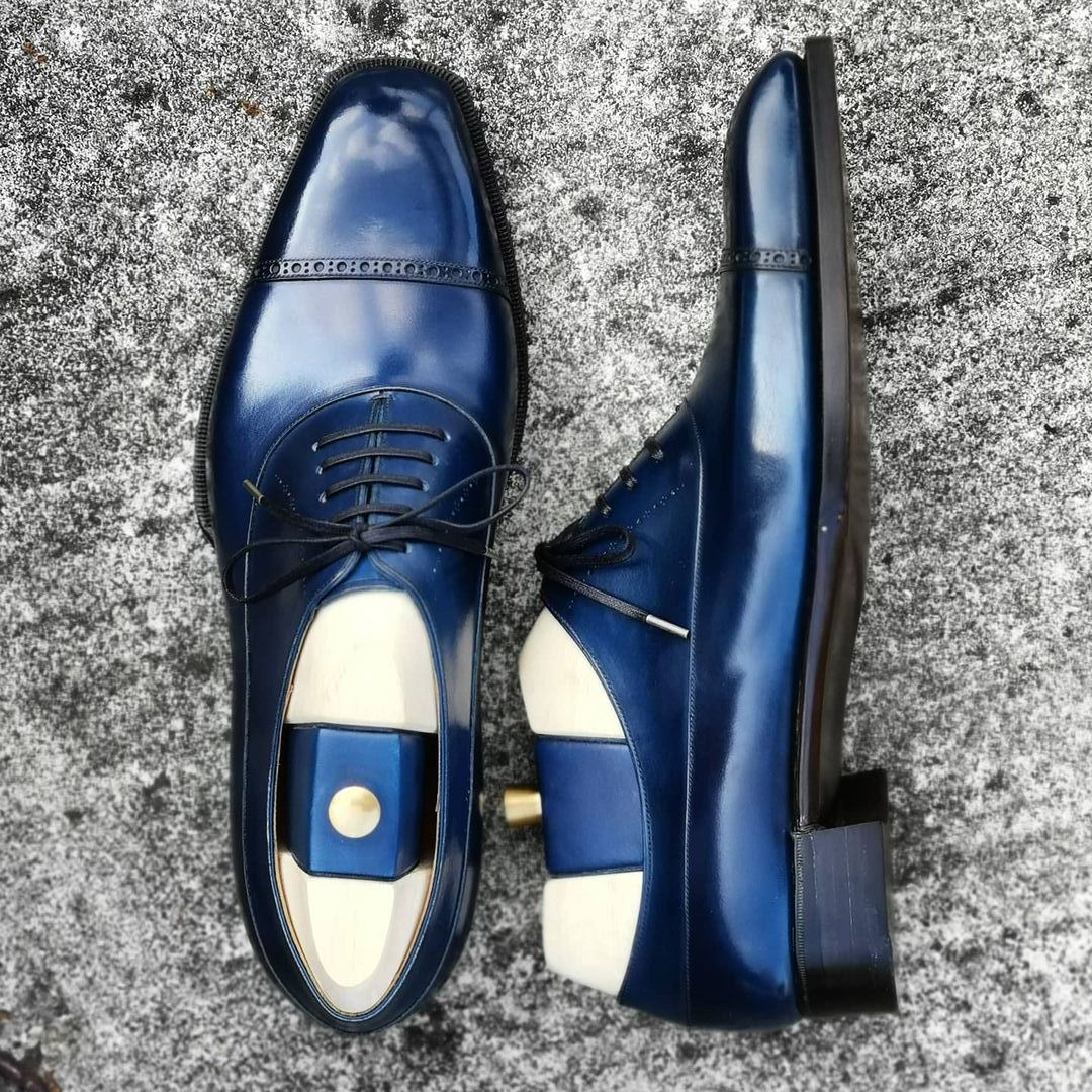 Robert Sapphire Handmade Leather oxford dress Shoes