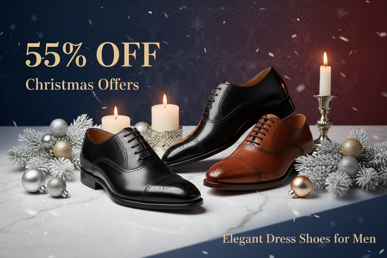 christmas 55% off offers for a dress shoes elegant brand for men