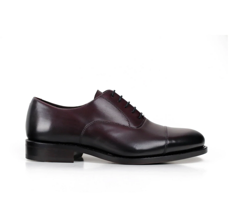 Eston - Handmade burgundy leather oxford dress shoes