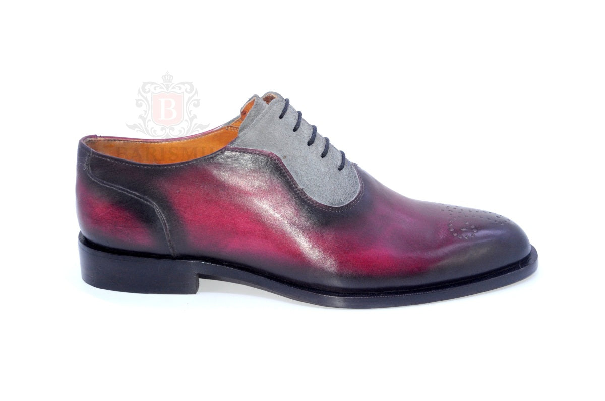 Logan II- Burgundy Oxford Shoes-1