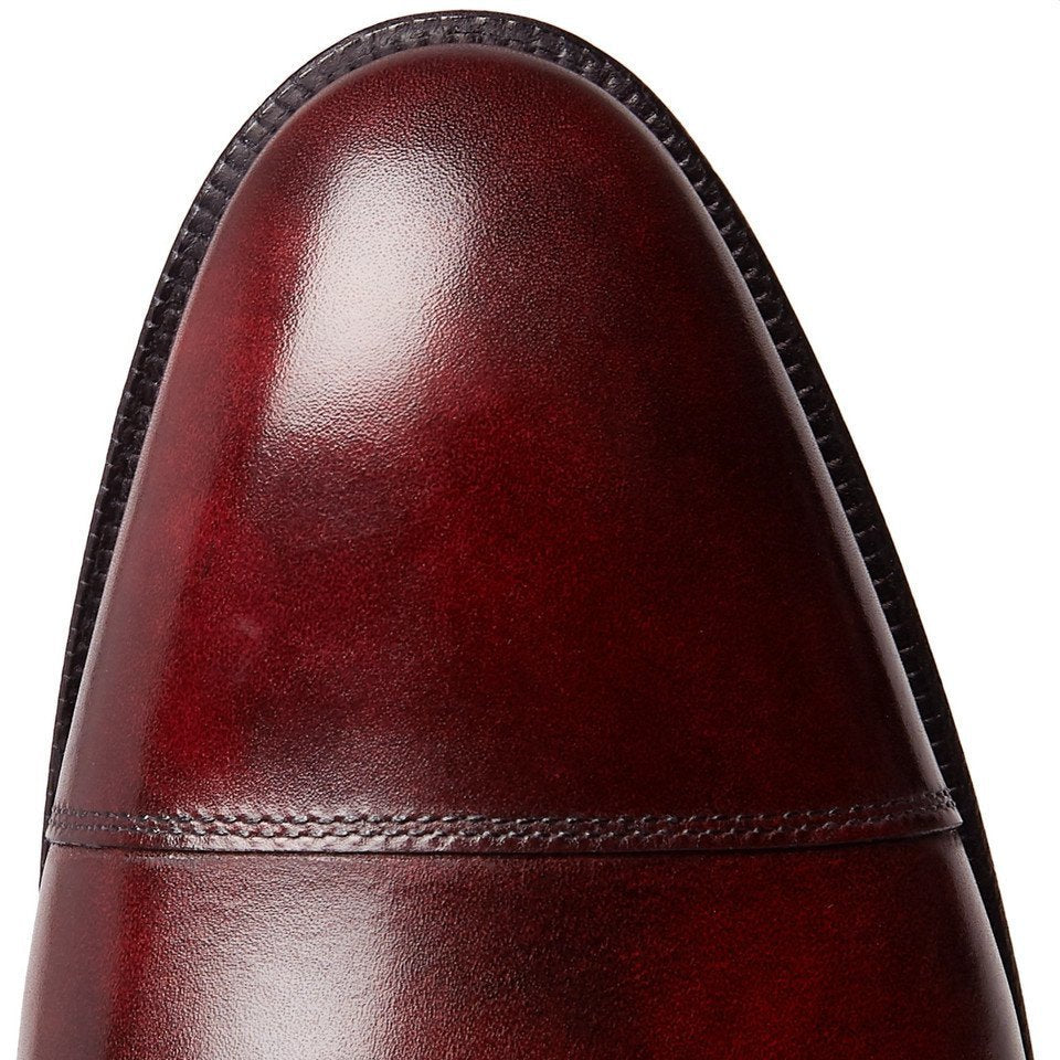 Finezza - Burgundy oxford dress shoes with red bottom sole