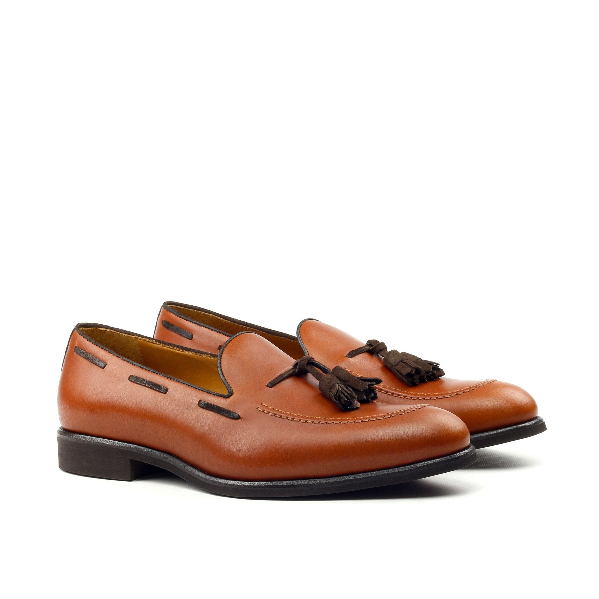 Nybal - Unique Caramel Brown Leather Loafer & Dark Brown Tassels