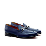 Rozo 3 - Red bottom sole Pebble Grain leather Navy Blue Loafers