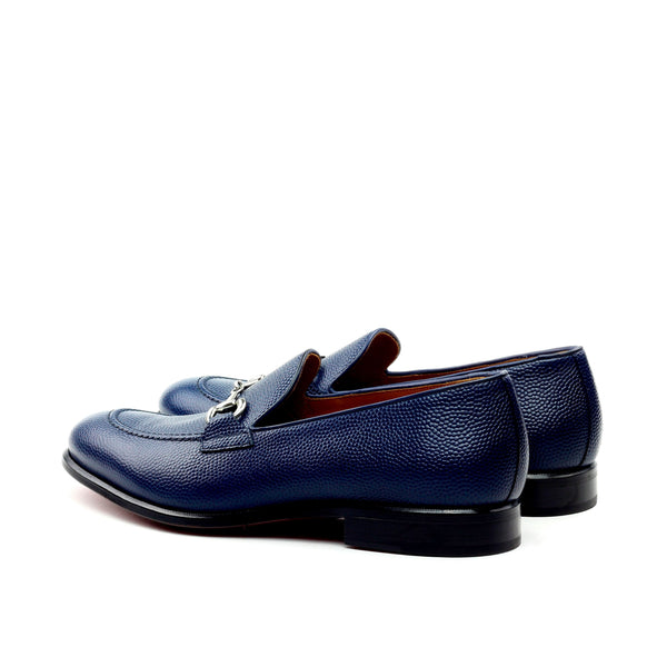 Rozo 3 - Red bottom sole Pebble Grain leather Navy Blue Loafers