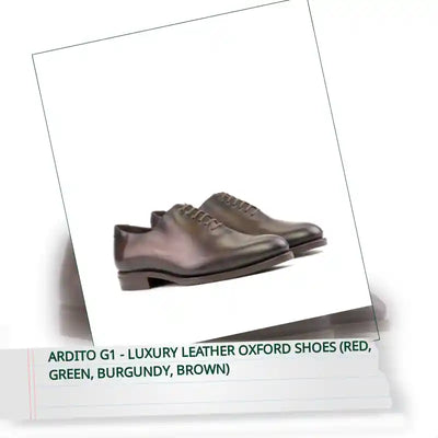Ardito G1 - Luxury leather oxford shoes (Red, green, burgundy, brown) by@Outfy