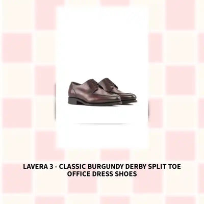 lavera 3 - Classic Burgundy derby split toe office dress shoes by@Outfy