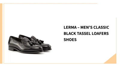 Lerma &ndash; Men's Classic Black Tassel Loafers shoes by@Outfy