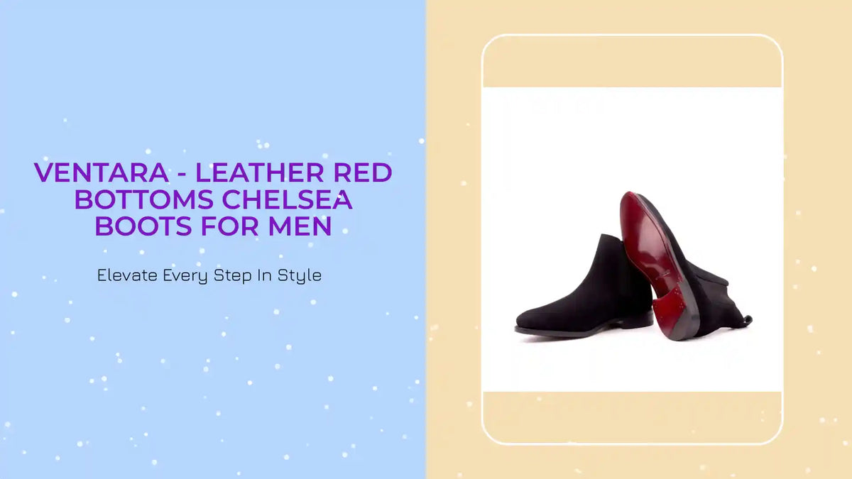 Ventara - Leather Red bottoms chelsea boots for men by@Outfy