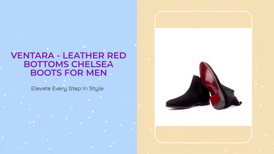 Ventara - Leather Red bottoms chelsea boots for men by@Outfy