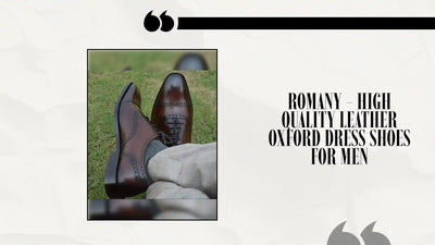 Romany - High quality leather oxford dress shoes for men by@Outfy
