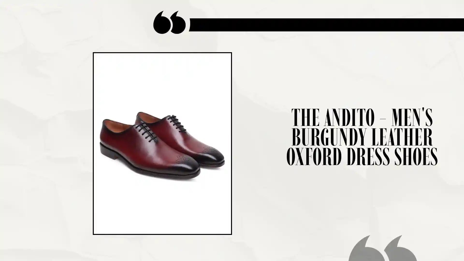 The Andito - Men's Burgundy Leather oxford dress shoes by@Outfy