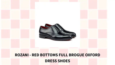 Rozani - Red bottoms full Brogue Oxford dress shoes by@Outfy